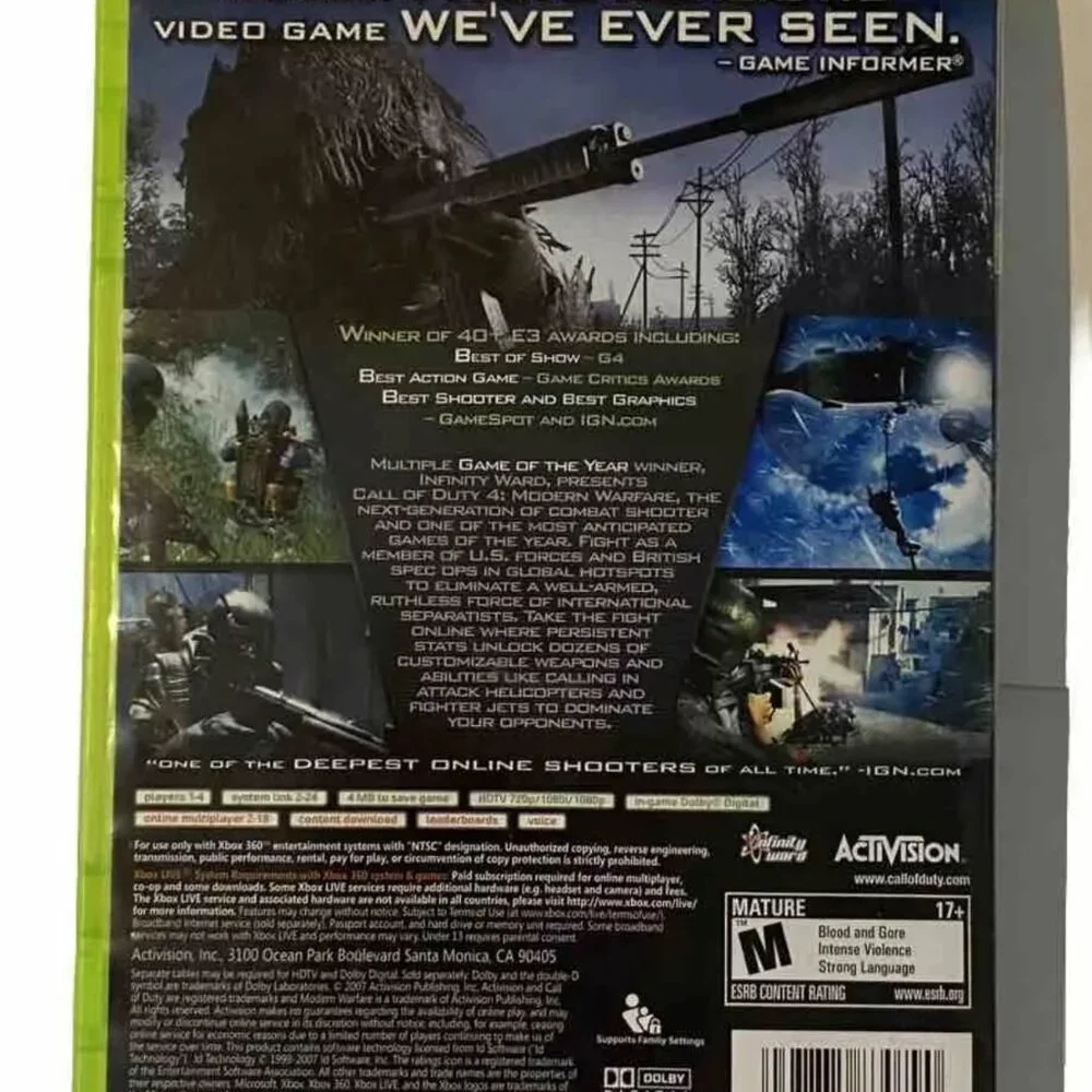 Call Of Duty 4 Modern Warfare Xbox 360 - Complete CIB